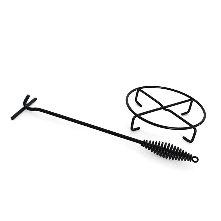 Amazon Wholesale 10 P CS Cast Iron Cookware with Wooden out Door Camping Cookware Set