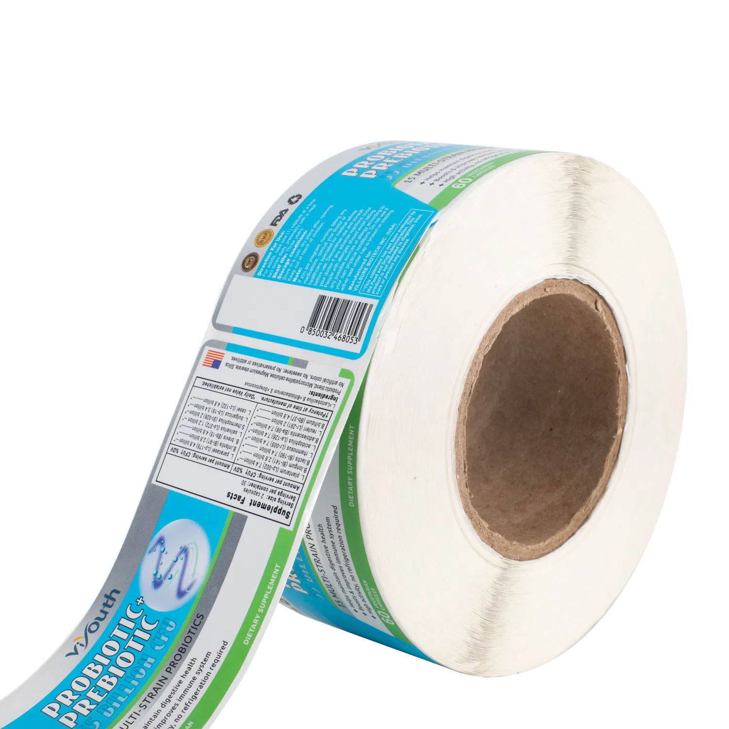 Custom Design BOPP/PE/PP/PVC/Pet/Vinyl/Silver Colorful Roll Matt Film Adhesive Label