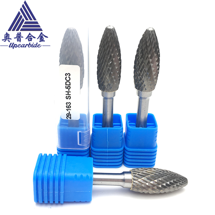 Single/Double Cut 1/4" Shank Tungsten Carbide Burrs Rotary Drill Bits File Burrs Set for Interior Contour Work Face Milling