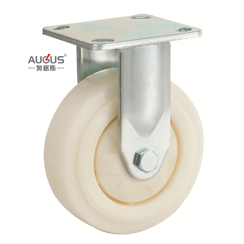 Double Ball Bearing 8inch White Nylon Plate 2 Ton Heavy Duty Caster Wheels