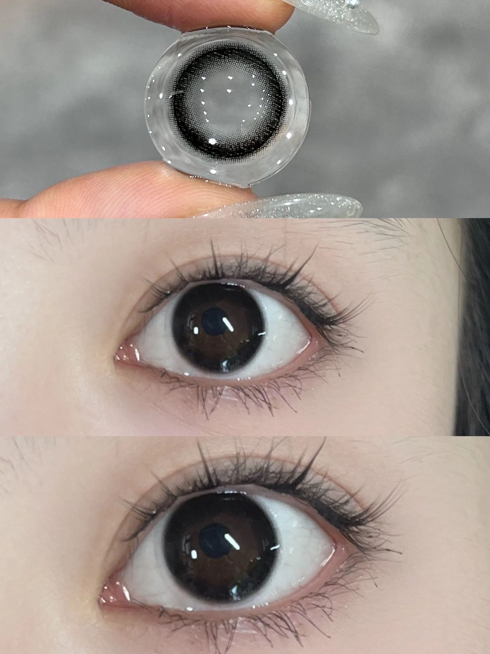 Natural Gray and Brown Korean Youth Contact Lenses for Daily Wear