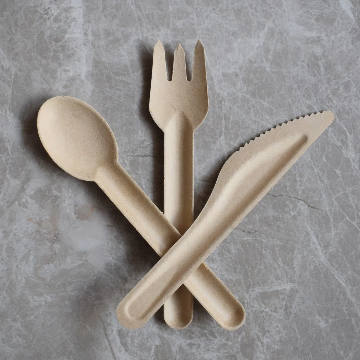 Wholesale Natural Bagasse Cutlery Biodegradable Disposable Bagasse Cutlery Set
