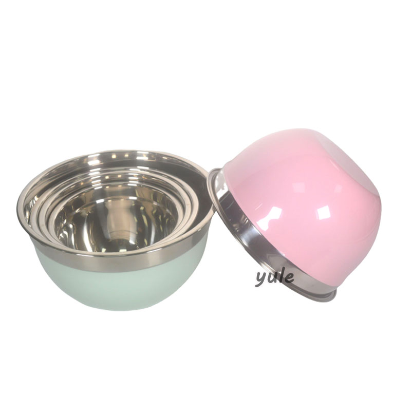 0.4mm Hot Sale New Products USA Salad Food Bowl with Measurement Line Personalized Stainless Steel Serving Mixing Bowl Fruit Ripening Bowl
