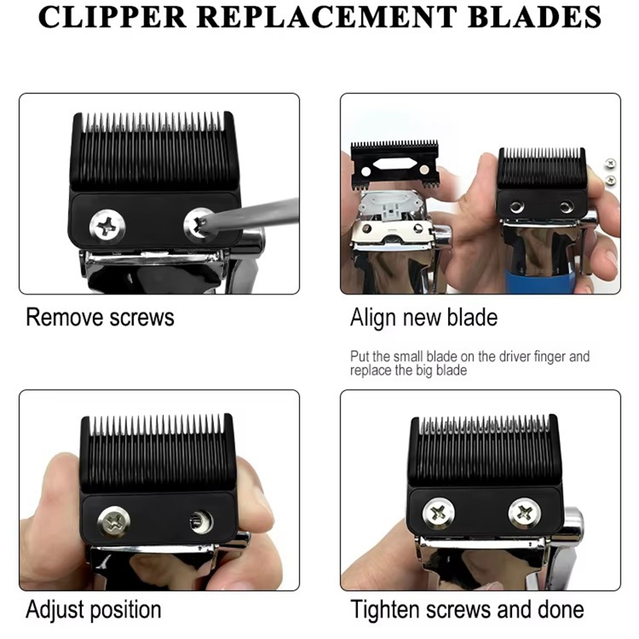 Factory Price Replacement Hair Clipper Blade Precision Graphite Dlc Deep Tooth Zero Gapped Barber