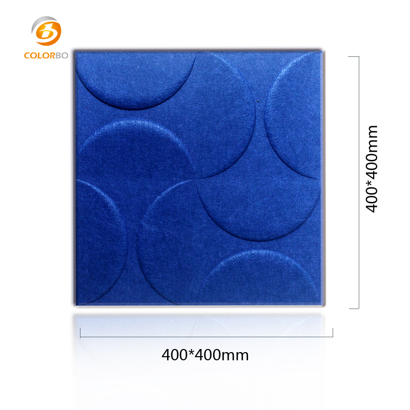 High Quality Embossed Decorative Sound Barrier OEM Polyester Fireproof Wall Covering Noise Reduction Wallpaper Pet Eco-Friendly Acoustic Wall Panel Board