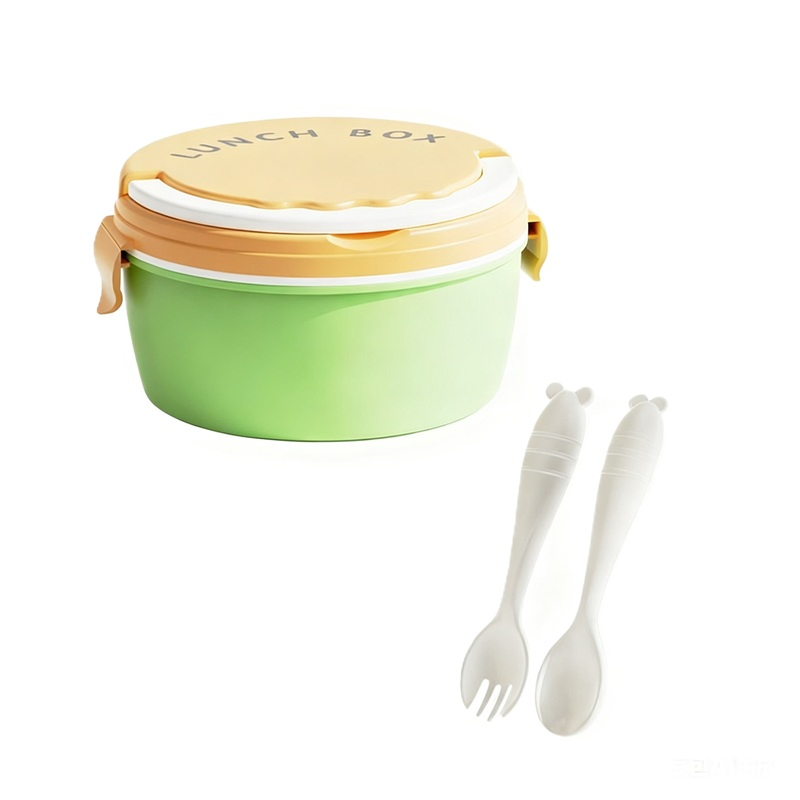 Premium Durable Plastic Round Lunch Box for School and Work