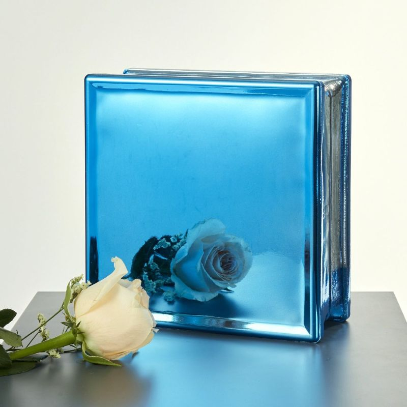 Stunning Electroplated Blue Glass Wall Bricks for Modern Interiors Glass Block Brick