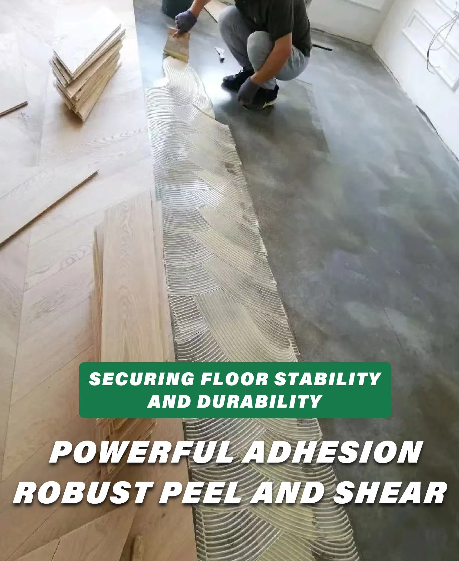 Durable Wood Floor Installation Adhesive by LAN Guan 9000s