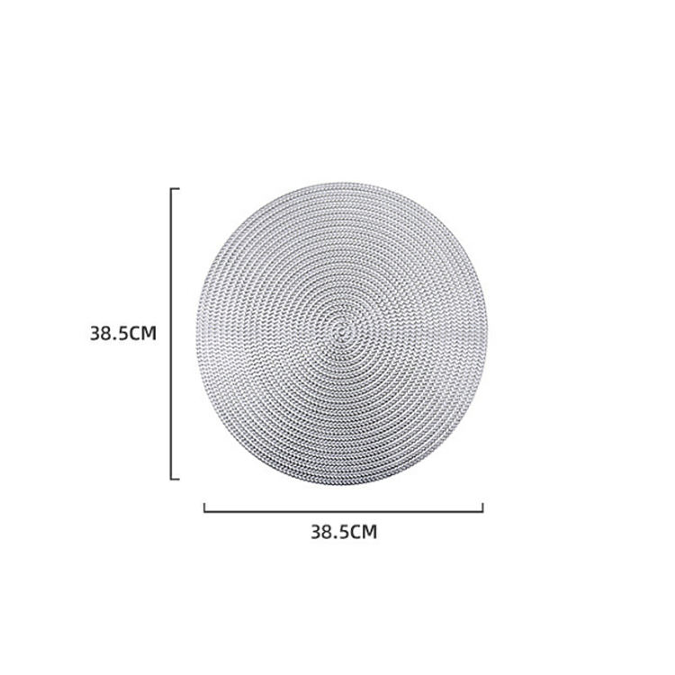 Stylish Heat-Insulation Woven PVC Gold Wedding Placemat for Events