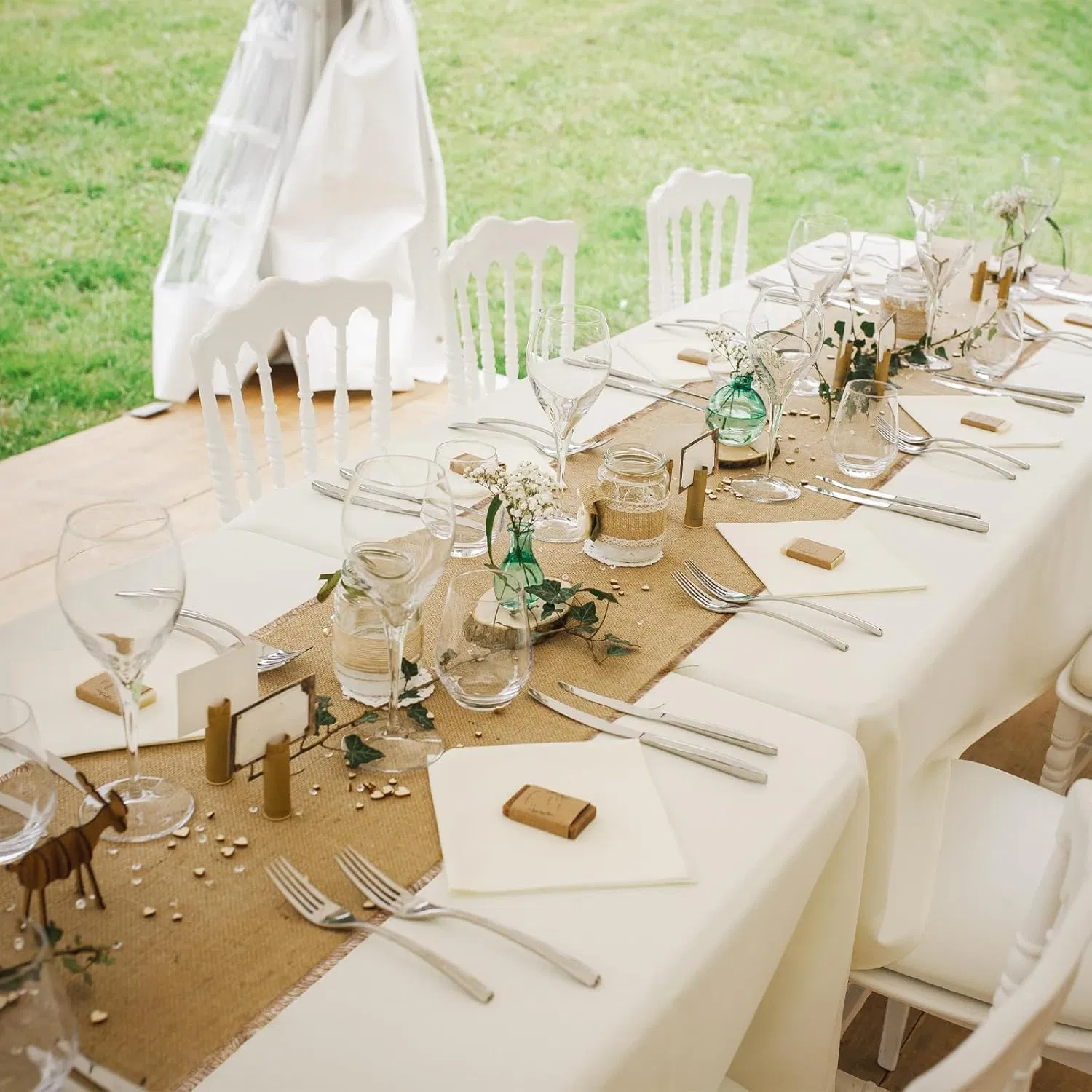 Burlap Table Runners Bulk 12 X 71 Inch Rustic Jute Tablerunner Khaki Farmhouse Country Burlap Runners