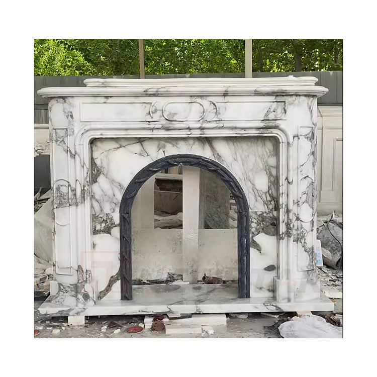 Newstar Custom Modern Classic Design Carving Marble Fireplace Mantel
