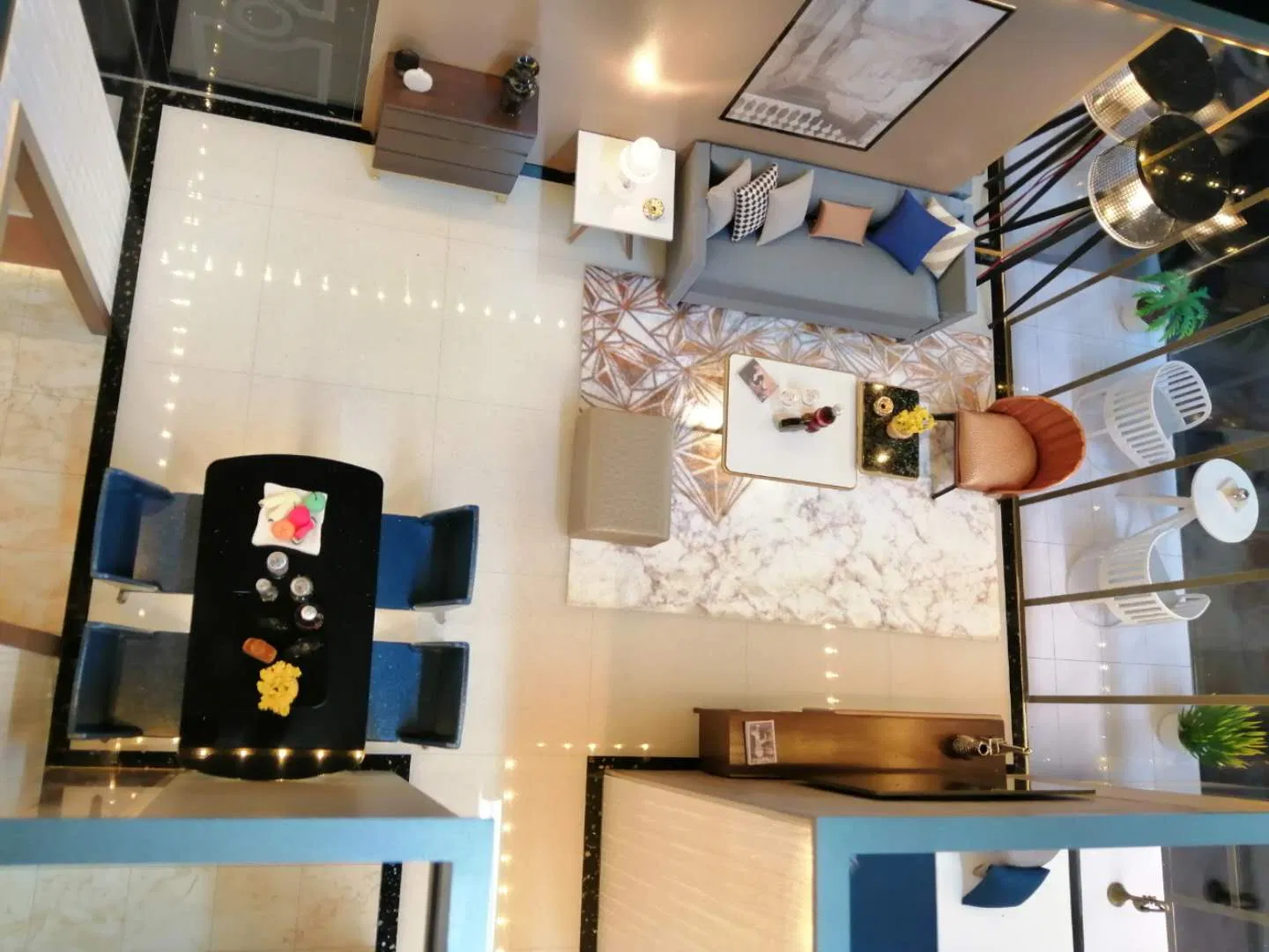 Modern 3D High-End Exquisite Indoor Miniature Scale Model with Lighting