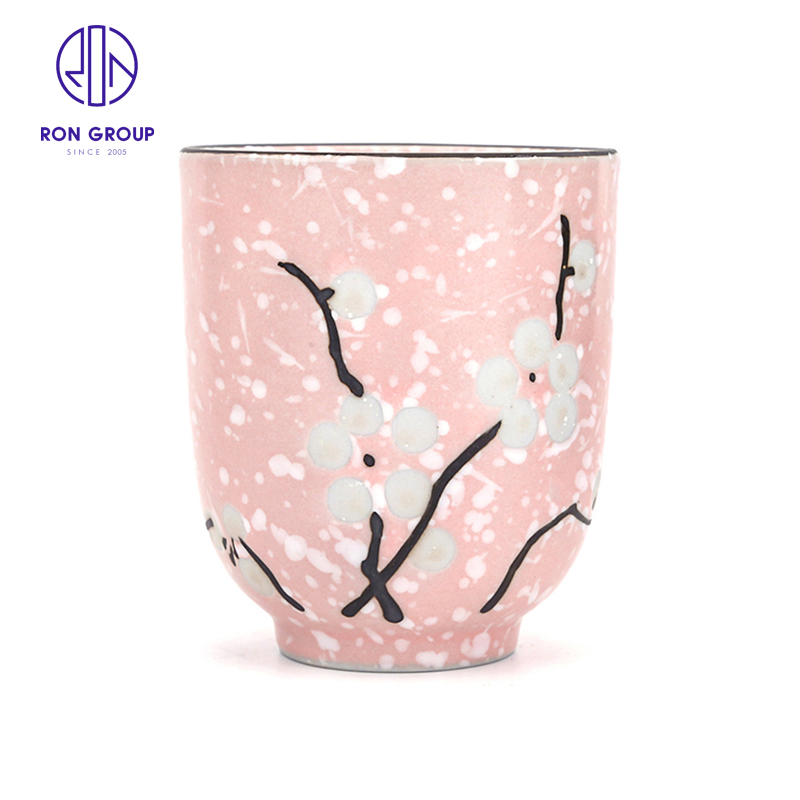 Japanese High Temperature Tableware Simple Hand Painted Ceramic Sake Cup