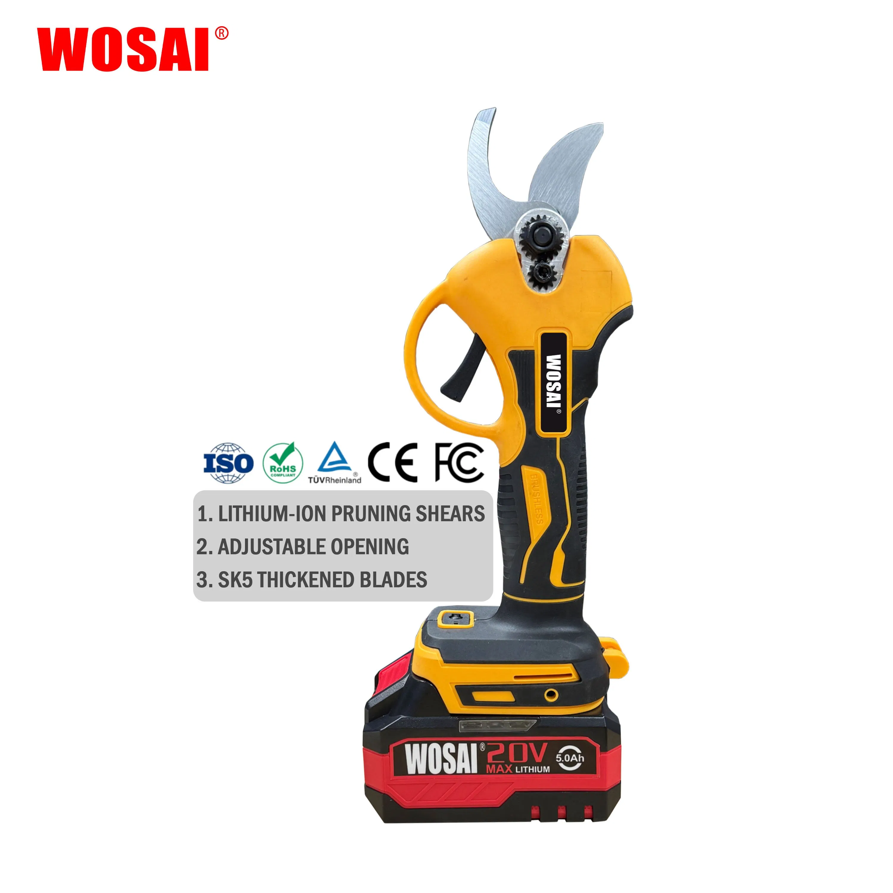 Аккумуляторные электросекаторы Wosai 20V для сада