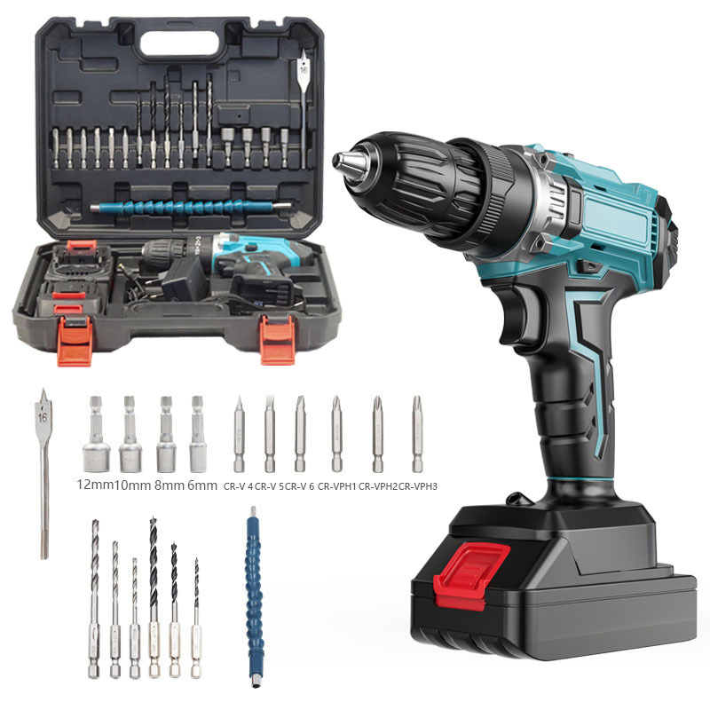 Combination Tool Set Portable Cordless Drill Wireless Lithium Electric Impact Drills Rechargeable Battery Power Screwdriver Kits