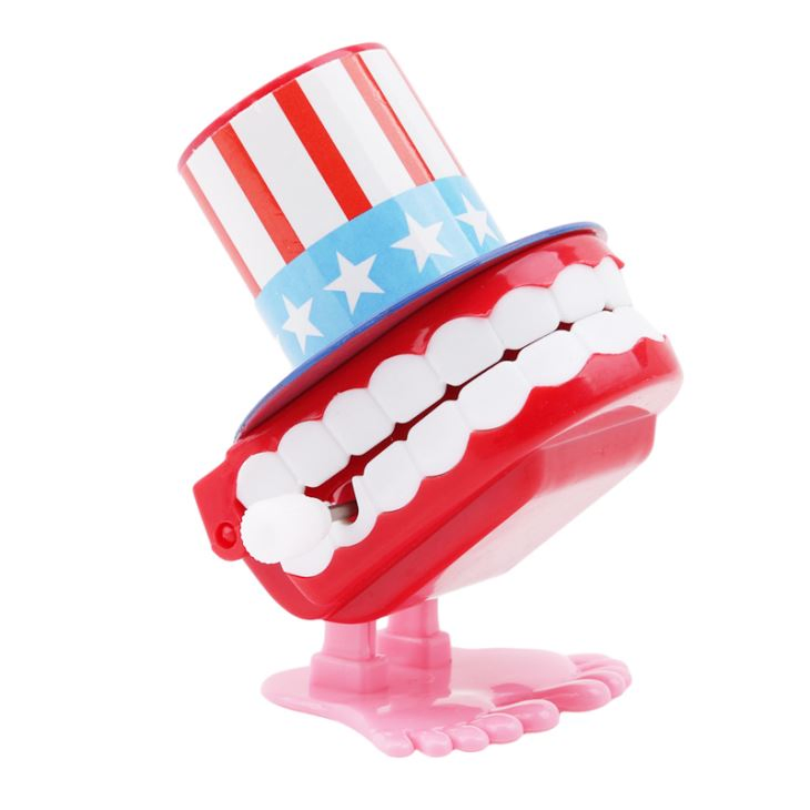 Wholesale Custom Cartoon Tooth Toys Plastic Wind-up Jumping Teeth for Dental Gifts