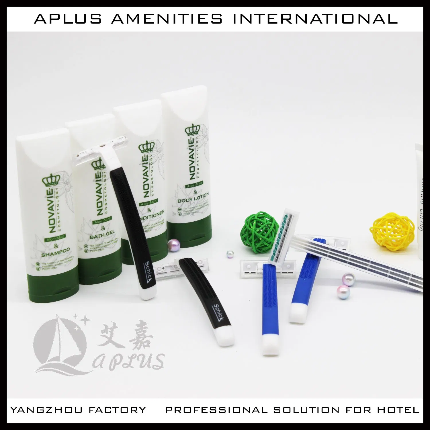 Wholesale Hotel Disposable Razor Shaving Razor Bamboo Razor with Shaving Cream 06