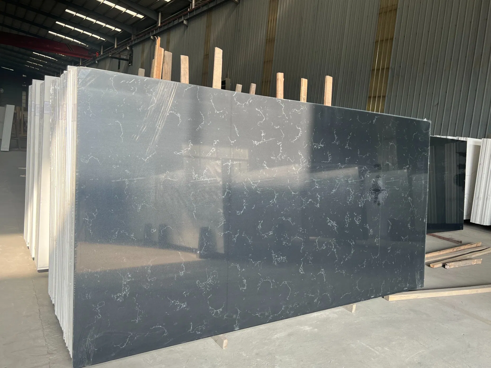 Exquisite 20mm 30mm Thick Quartz Stone Carrara Series for Bathroom Vanity Tops