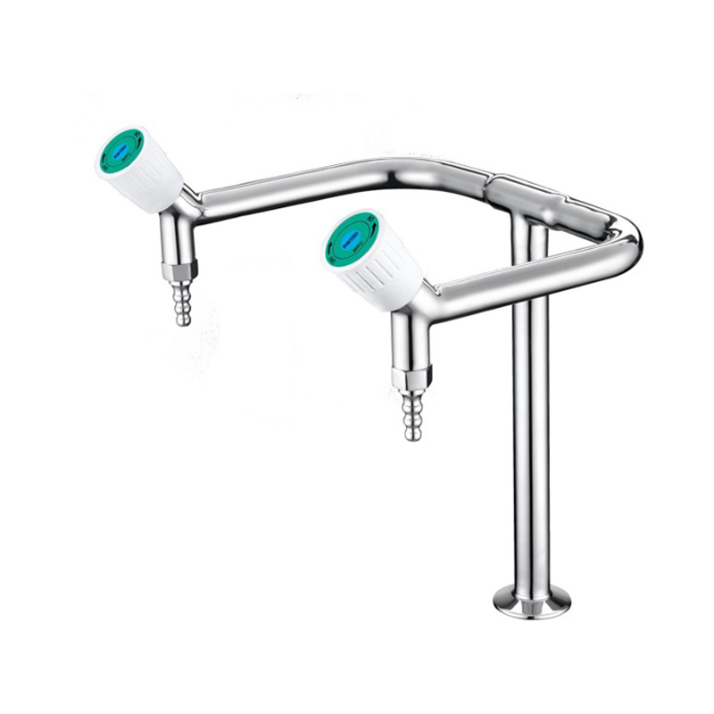 Лабораторный кран трехходовой из нержавеющей стали