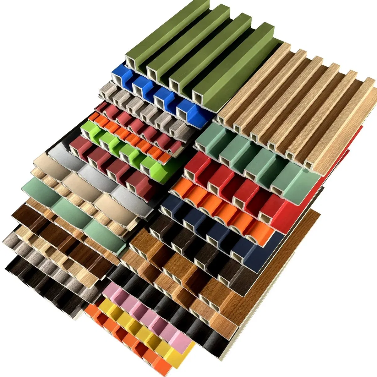 3D Interior Wall Panel Wall Cladding WPC Wall Panel Decorative PVC Panel Bamboo Wholesale Building Material Fluted