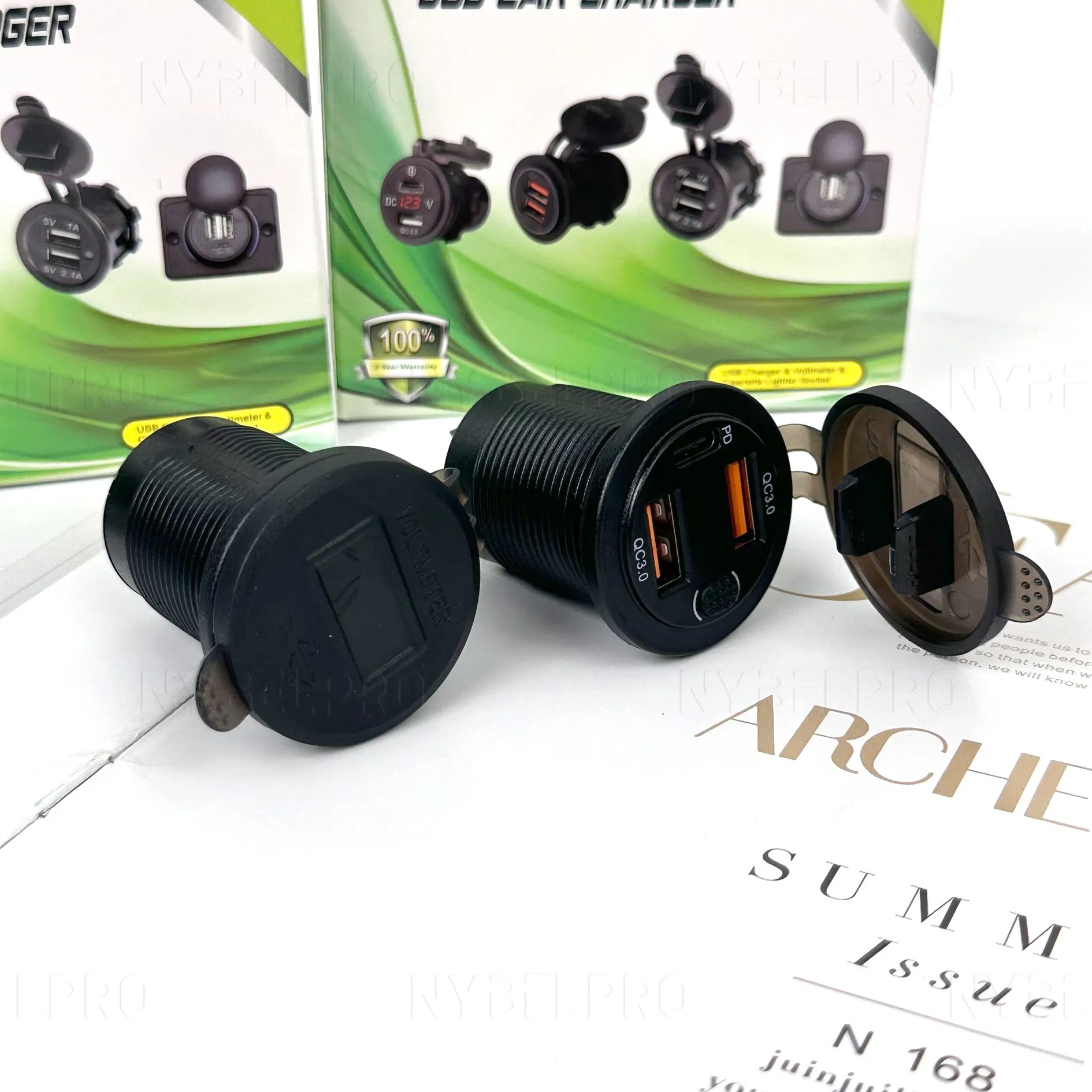 New Hot Sell Mini USB Car Charger Pd30W+QC3.0 18W for Super-Fast Road Power.