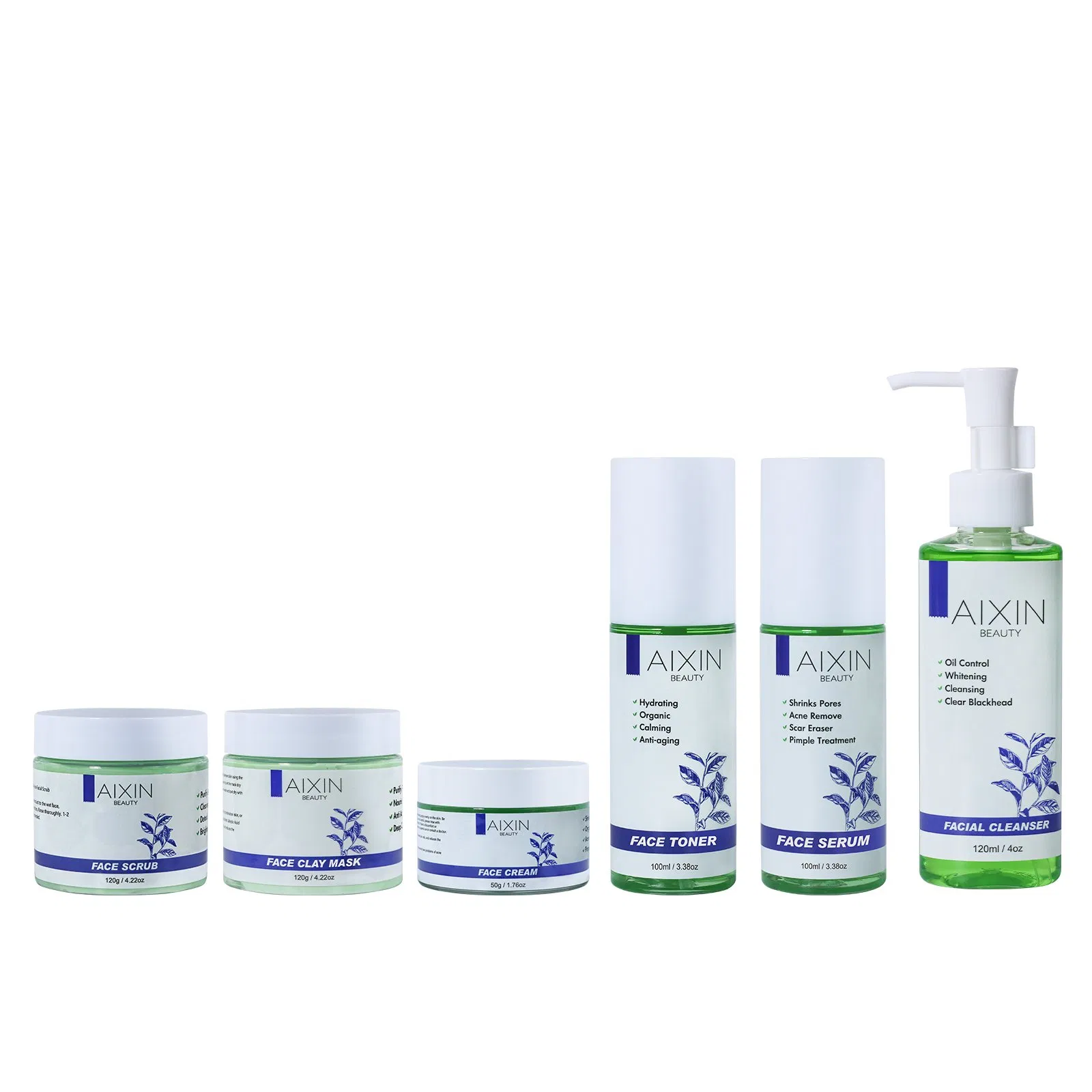 Beauty Cosmetics Skin Care Lighten and Shrink Pores Tea Tree Anti-Acne Skin Care Set