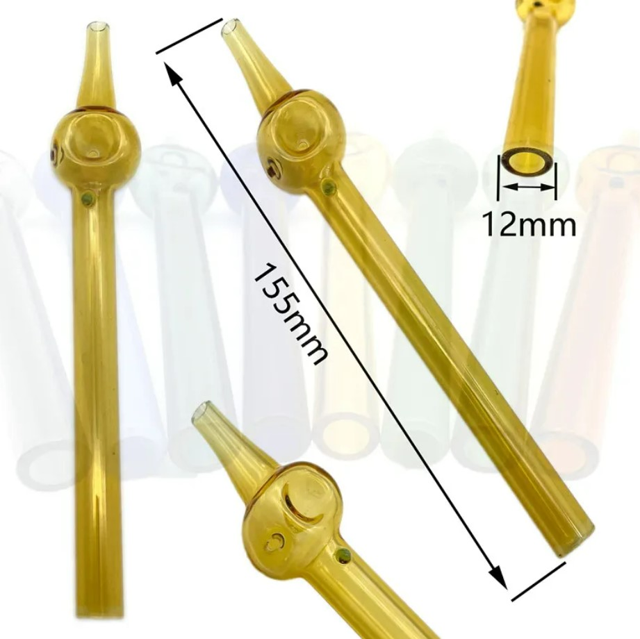 Mini Nectar Collectors Colored Pen Style DAB Straws Pyrex 15.5cm Length Glass Oil Burner Pipe