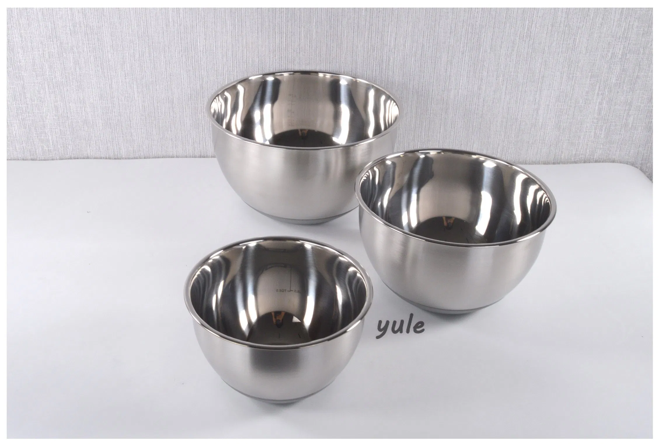 8 PCS 14cm-30cm Height Quality Baking Salad Mixing Stainless Steel Bowl Stainless Steel Mixing Bowl