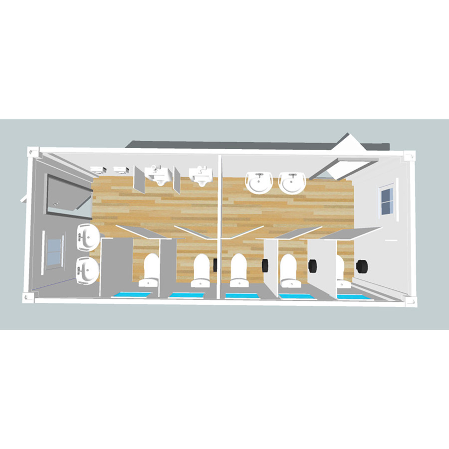 Portable Shower and Toilet Sandwich Panel Container Cabin