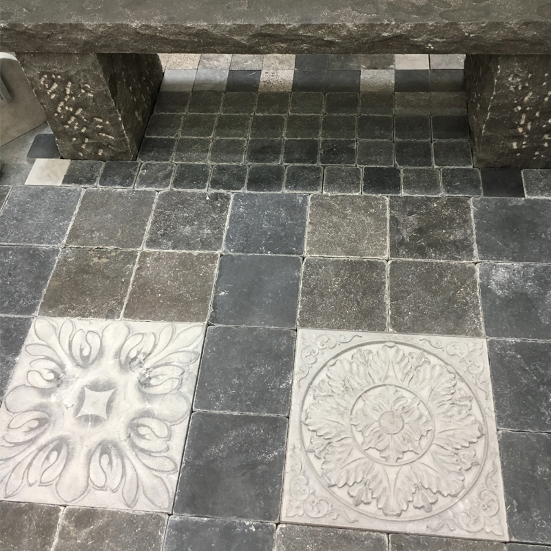 Chinese Grey Blue Stone Price Limestone for Exterior Wall Stone Facade Paver Tiles