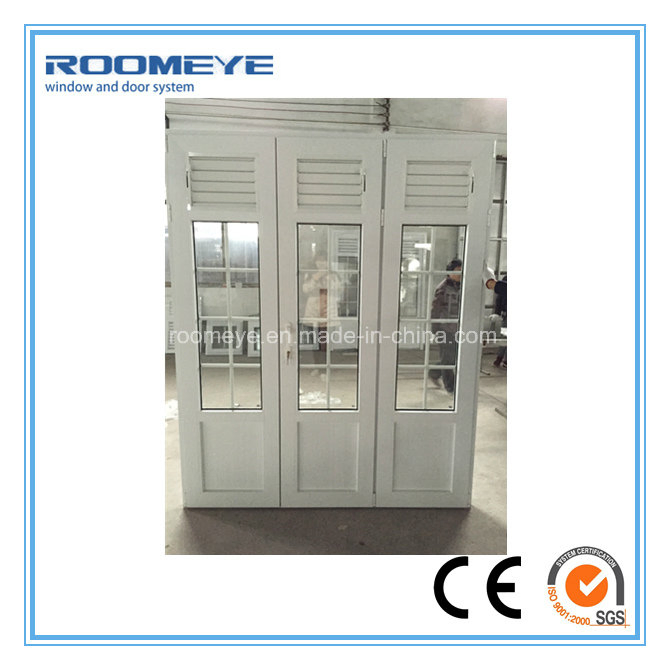 Roomeye PVC Door UPVC Casement Door with Shutter Double Glass with Girll 2017 New Style
