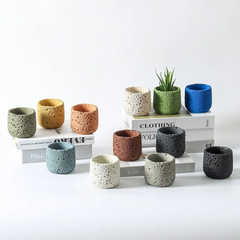 Candle Pot Cement Design Candle Mold Holder Wbb28021