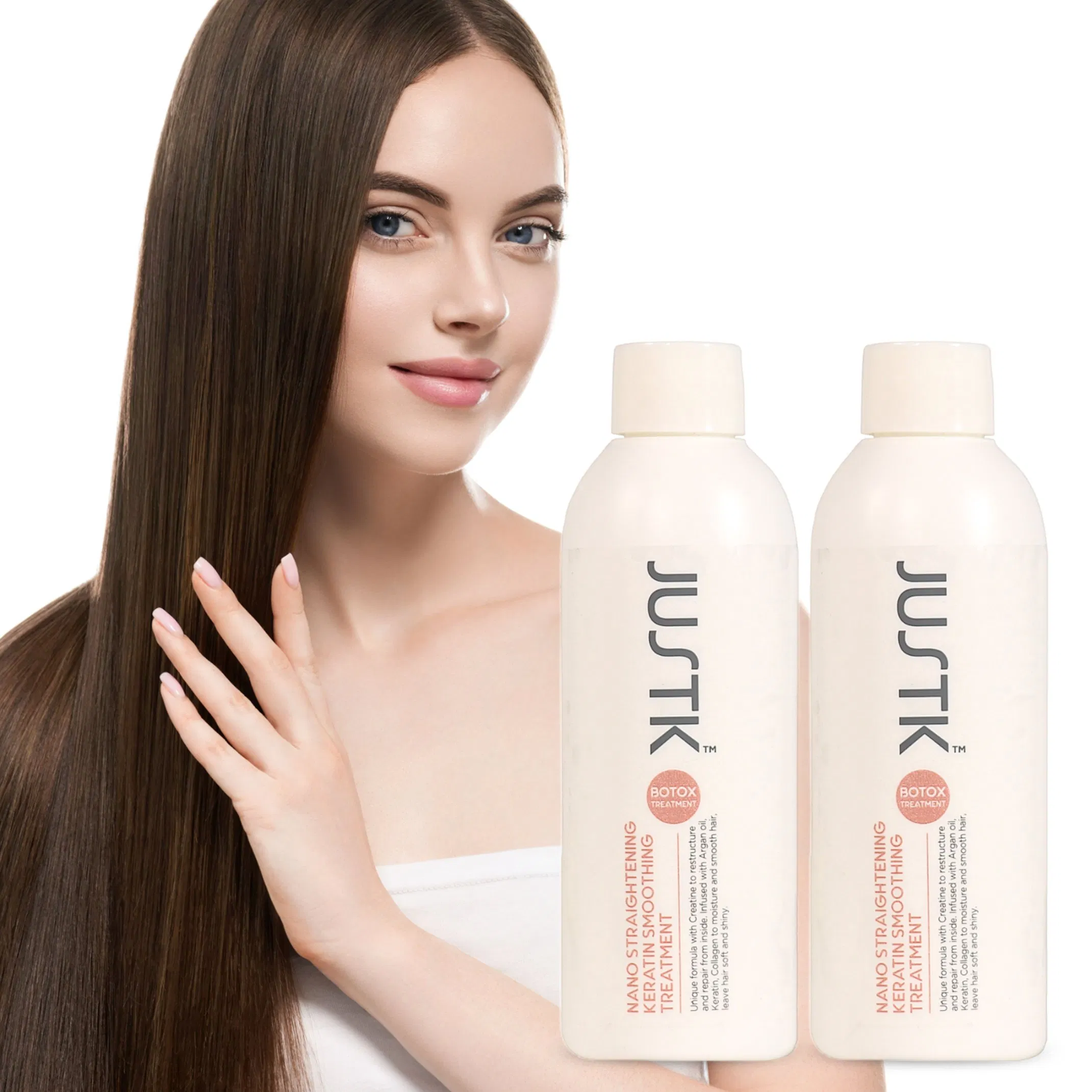 Justk Nano Hair Straightening Cream Argan Oil Smoothing Brazilian Keratin Hair Treatment