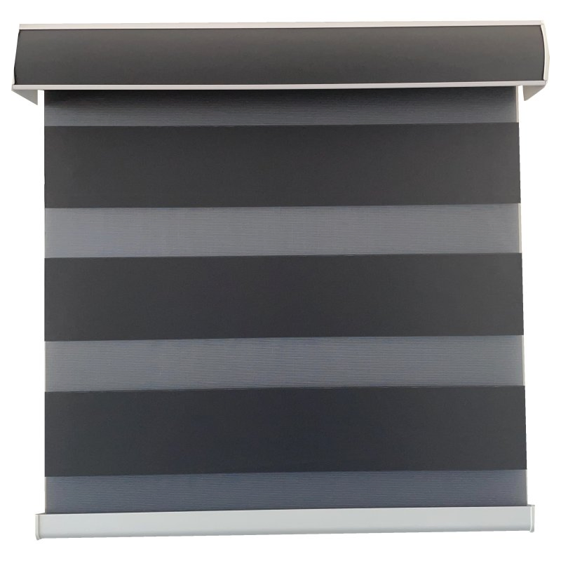 Tuya Alexa Control Black Colour Blackout Double Layer Zebra Blinds
