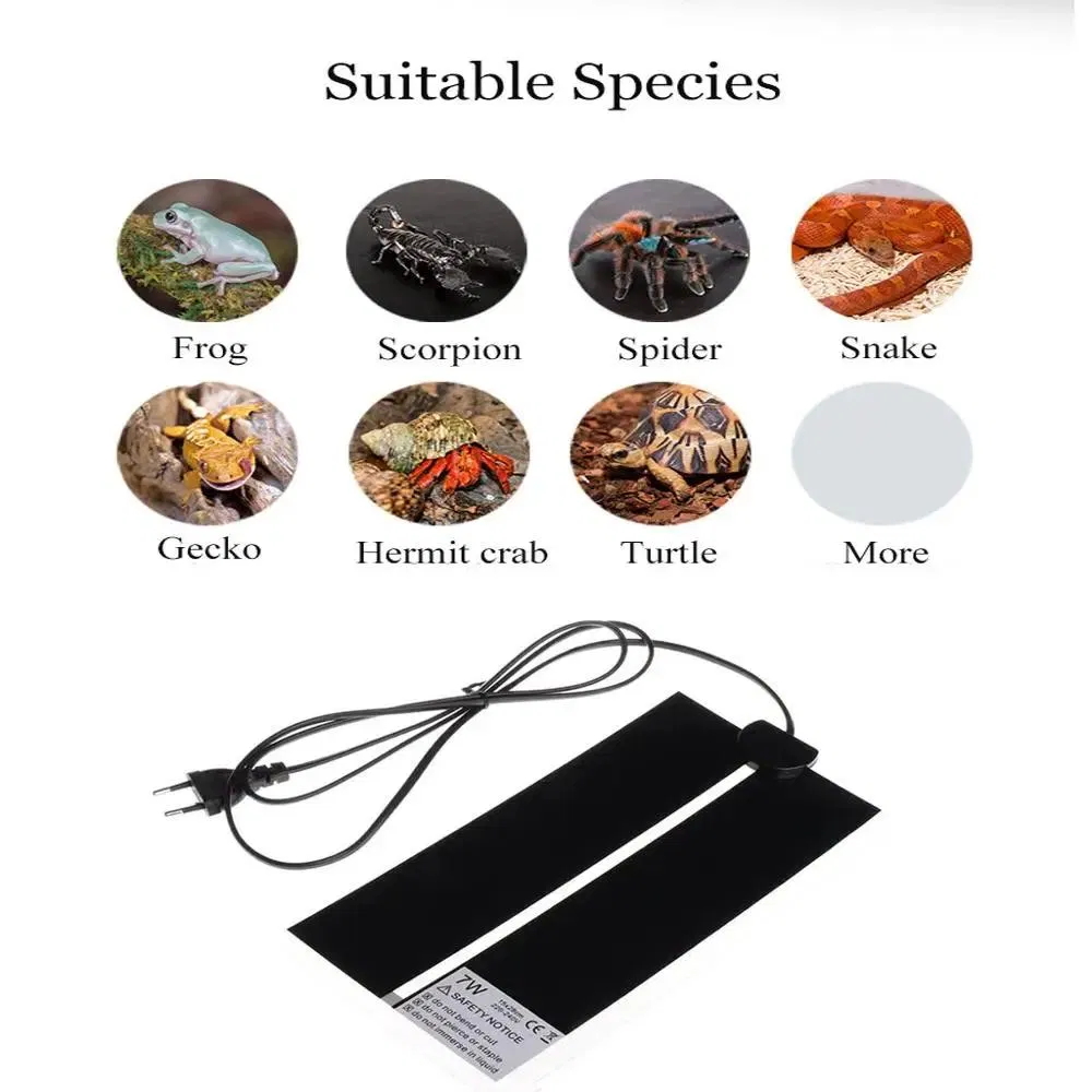 Incubator Aquarium Reptile Warm Mat Pet Heating Pad Electric Blanket with EU Us Plug 110V 220V 5~45W