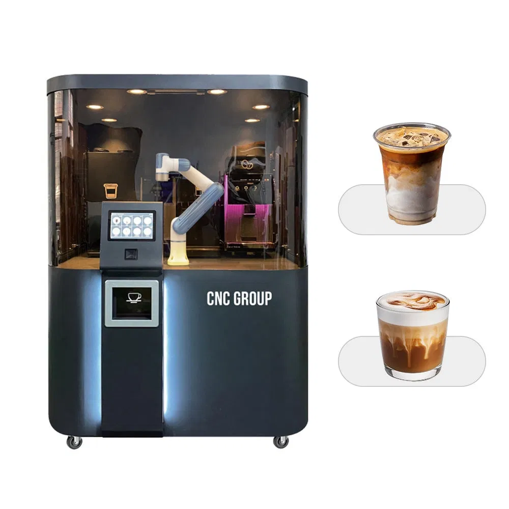 Coffee Robot Barista Vending Machine Automatic Robotic Ice Coffee Kiosk with Touch Screen