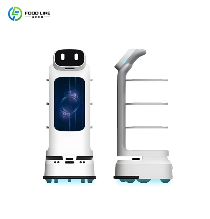 Multi-Layer Tray Smart Navigation Restaurant Food Delivery Robot