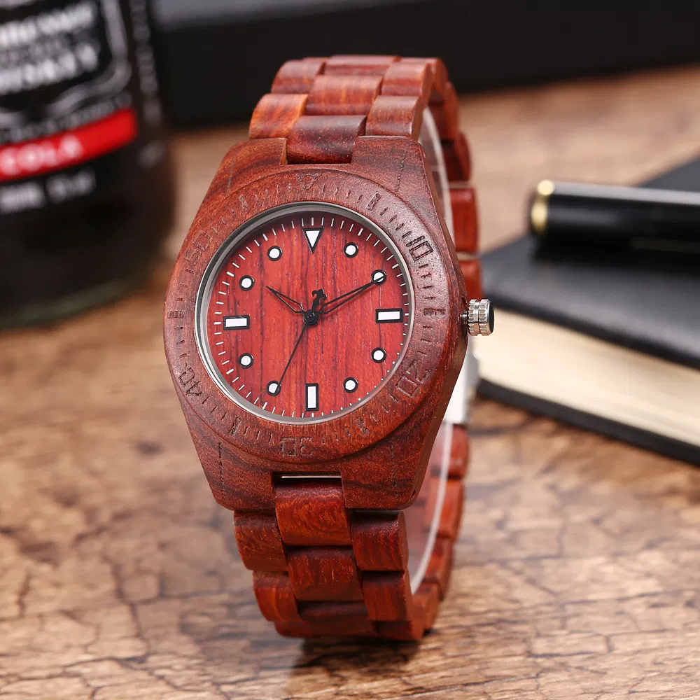 Factory Wholesale Men's Sandalwood Quartz Fashion Germanium Energy Watch