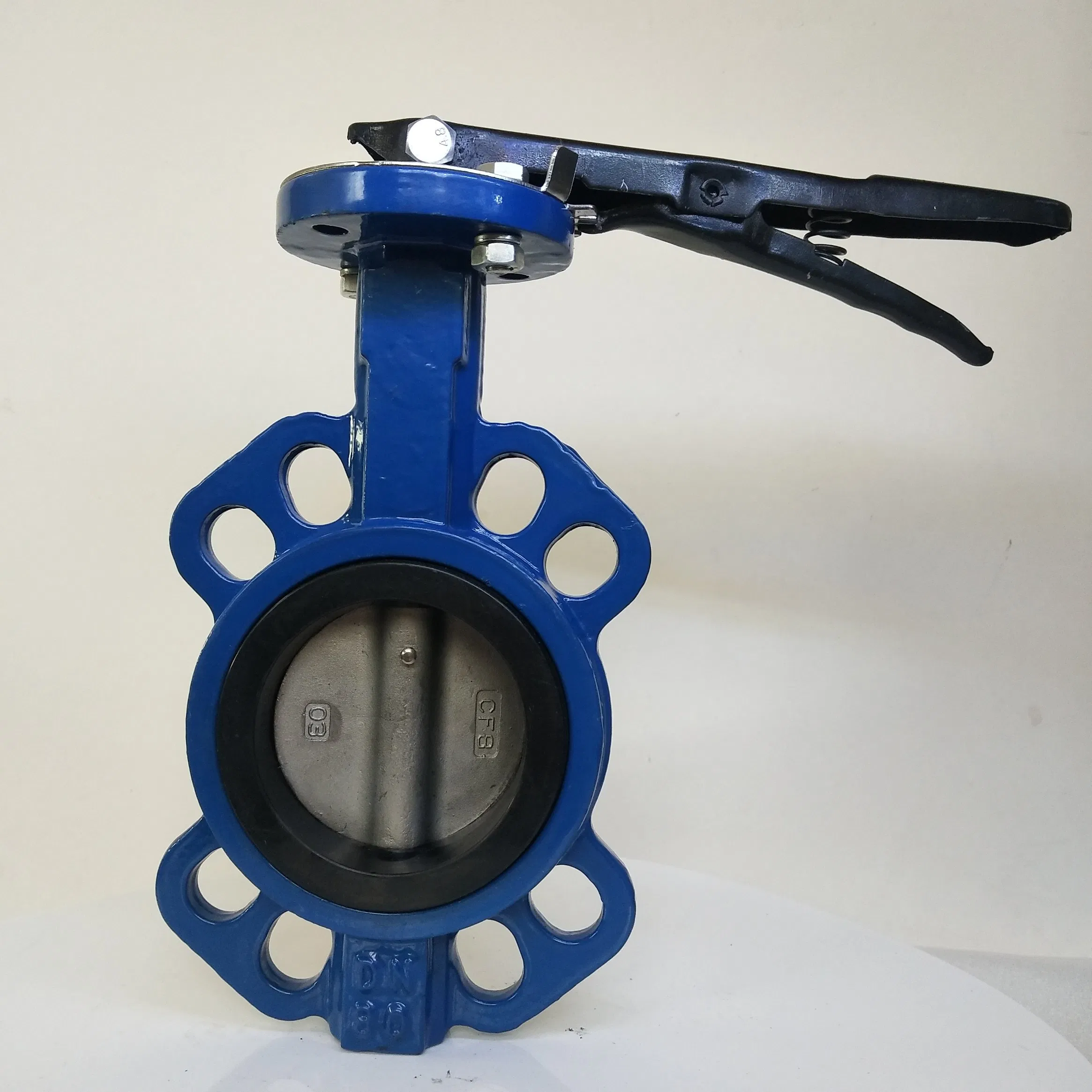 Pn16 Lever Handle Ductile Iron Body EPDM Wafer Butterfly Valve