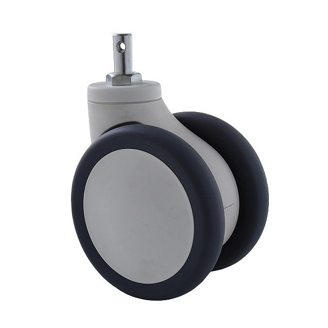 135mm Medical Central Locking Castor Double Wheel with High Temperature Resistance for Emergency Cart and Clinic Trolley Caster