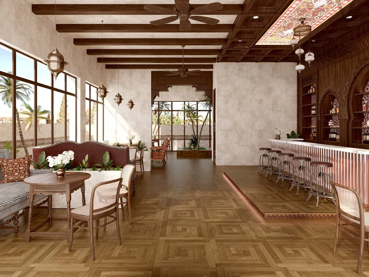 Wooden Decor House Tiles Ceramic 600*600mm Wood Texture Floor Tile for Bedroom Wood Modern Glazed Porcelain Tiles