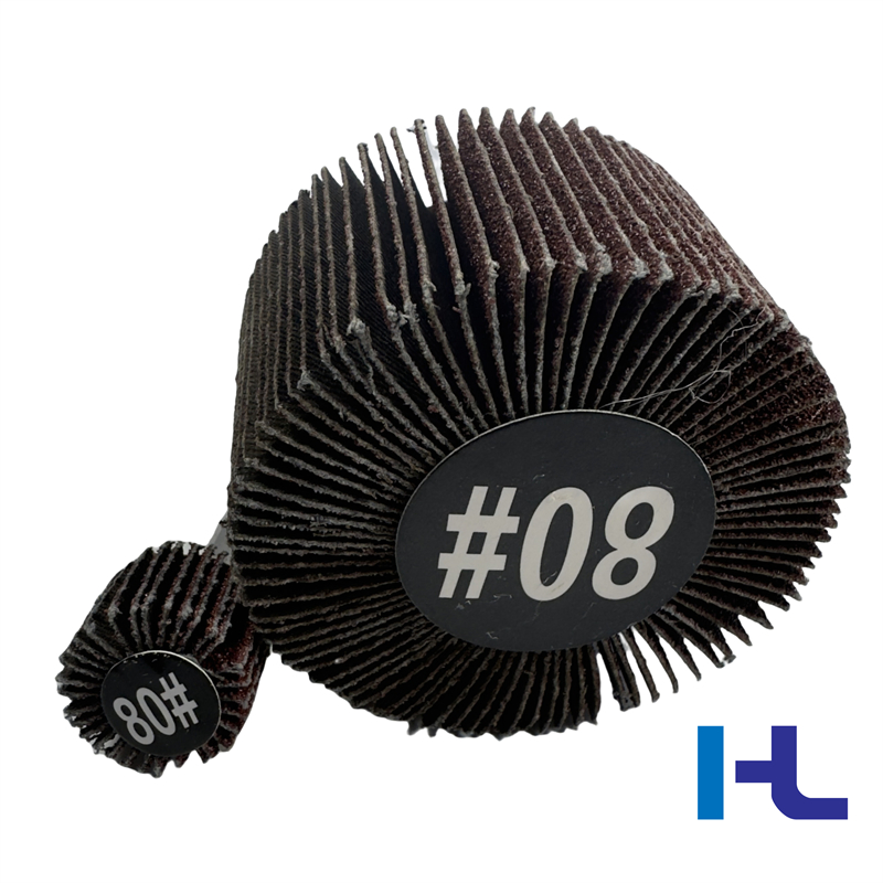 3" * 1/2" * 1/4" 35mm P180 6mm/6.35mm 1/4" Shaft with Shaft Mounted for Metal Finishing Mounted Flap Wheel for Rust Removing Ao