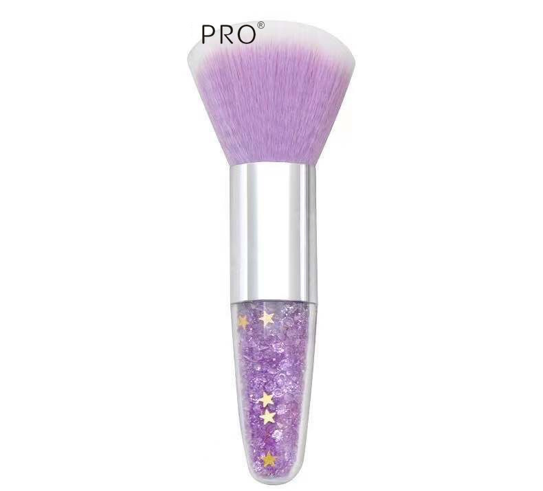 Nail Art Dust Brush Colorful Rhinestone Handle Nail Brush Remover Cleaner Soft Foundation Brushes for Manicure Tools