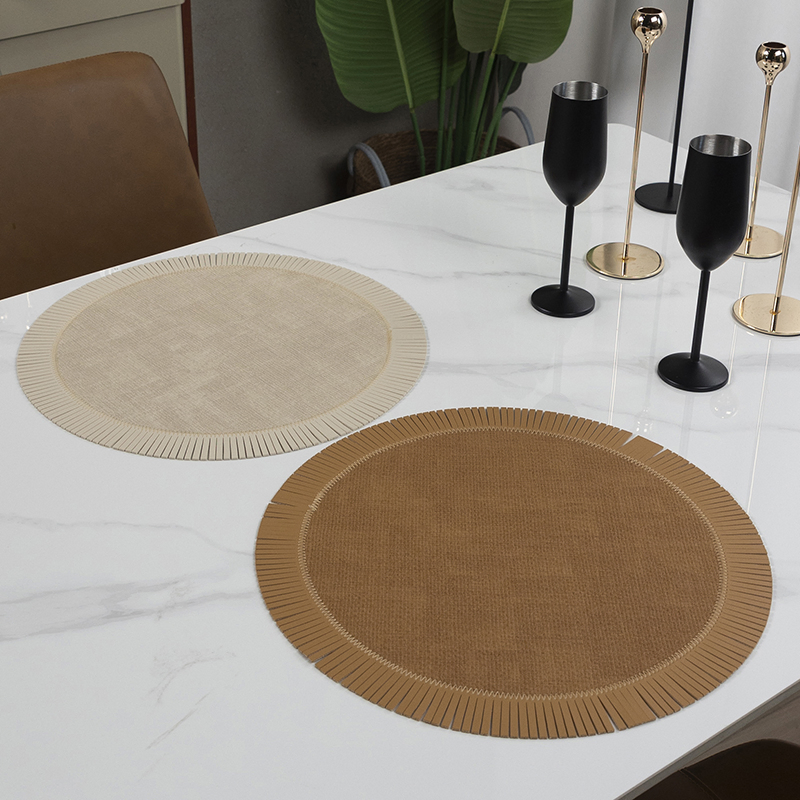 Premium PVC Leather Dining Table Placemat for Heat Resistance