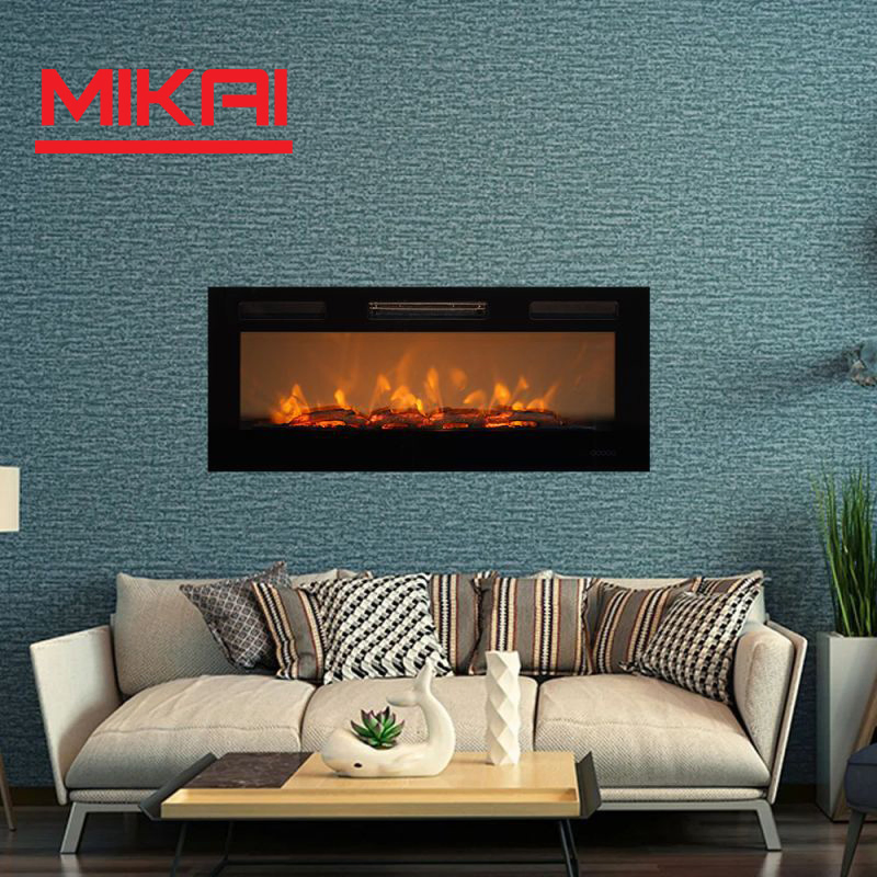 Freestanding Portable Indoor Household 3D Flame Stimulation Wooden Infrared Electric Fireplaces Heater