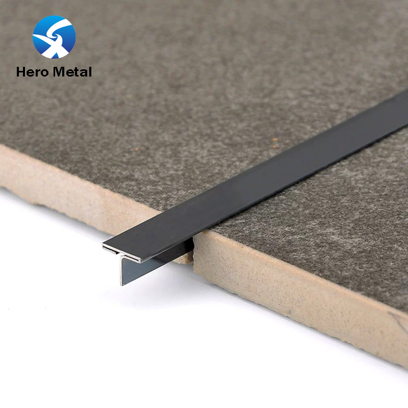 Hot Selling Stainless Steel T Shape Hero Metal Tile Trim with Wide Surface