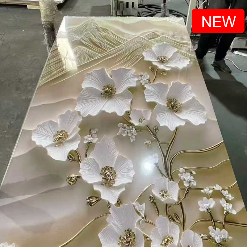 Marble Wood Grain 3D Color Wall Panel for Entertainment