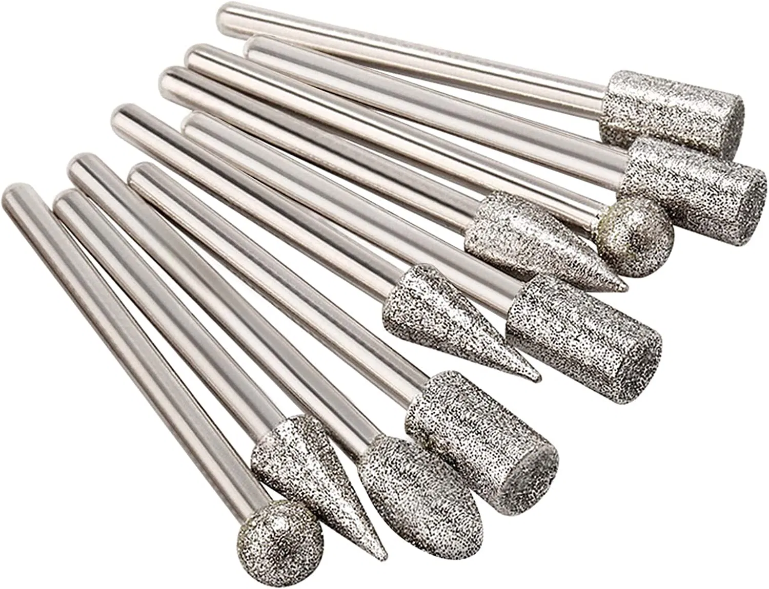 Stone Carving Set Diamond Burr Bits 20PCS Polishing Kits Rotary Tools Accessories