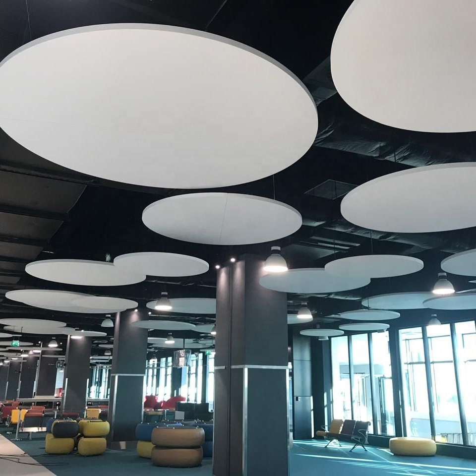 Easy-Install Sound Clouds with Fiberglass and 0.9 Nrc