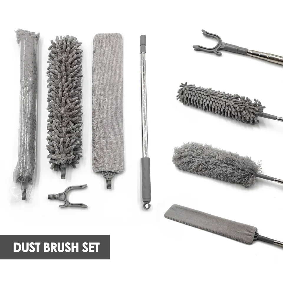 Telescopic Microfibre Cleaning Set for Household Dust Duster